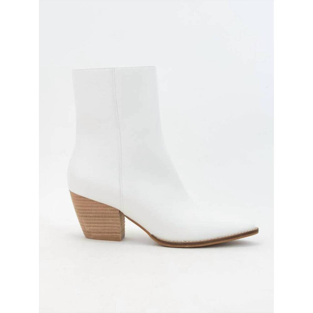 NEW CCOCCI women's pointed toe arisa ankle boots in white